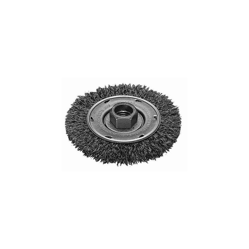 Milwaukee Tool | Milwaukee Wheel Brush: 4" Wheel Dia, 1/2" Face Width, 0.0140" Wire Dia, Crimped - Carbon Steel, 12000 RPM | Part #48-52-5070