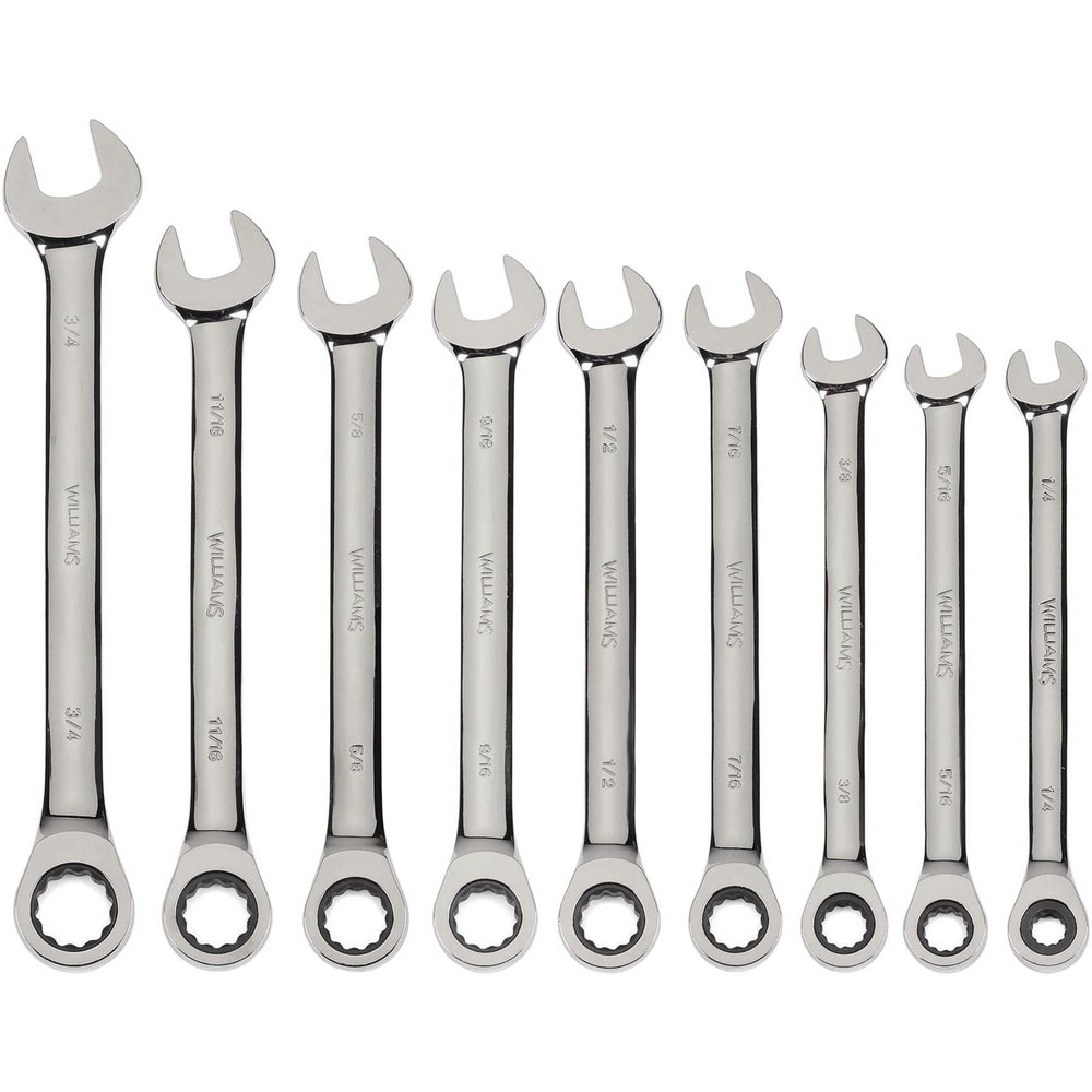 Combination Wrenches; Size (Inch): 1-1/4in ; Finish: Polished Chrome ; Head Type: Combination ; Handle Type: Straight ; Overall Length (Inch): 16-3/4in ; Ratcheting: Yes