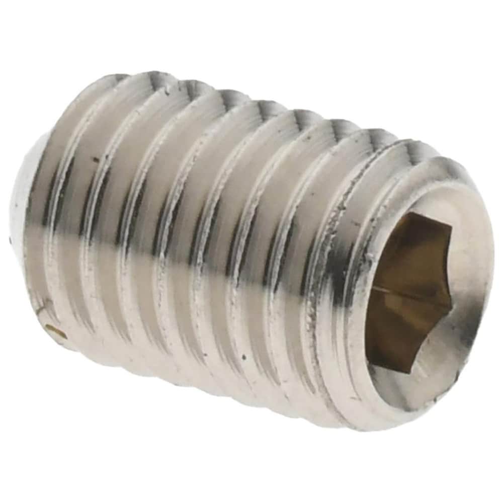 Value Collection - Set Screw: 1/4-28, 3/8&quot; Overall Length, Cup 