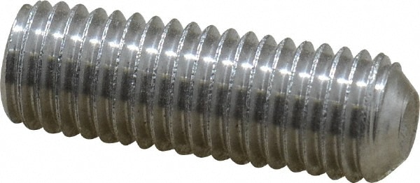 Value Collection R63266363 Set Screw: 1/4-28 x 3/4", Cup Point, Stainless Steel, Grade 18-8 Image