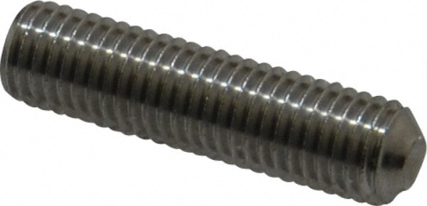 Value Collection R63266849 Set Screw: 1/4-28 x 1", Cup Point, Stainless Steel, Grade 18-8 Image