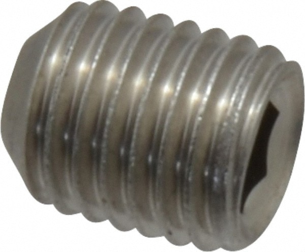 Value Collection R63263124 Set Screw: 5/16-24 x 3/8", Cup Point, Stainless Steel, Grade 18-8 Image