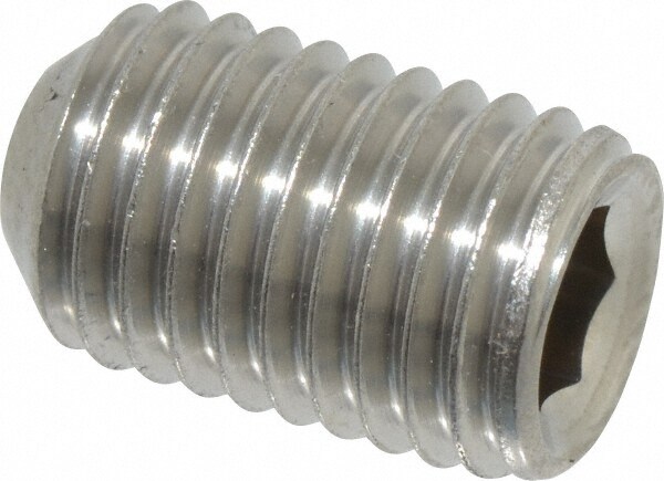 Value Collection R63263161 Set Screw: 5/16-24 x 1/2", Cup Point, Stainless Steel, Grade 18-8 Image