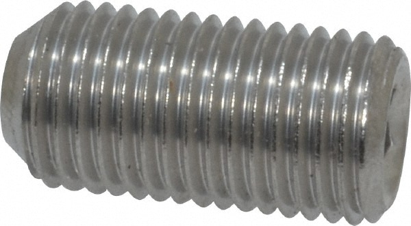 Value Collection R63263641 Set Screw: 3/8-24 x 3/4", Cup Point, Stainless Steel, Grade 18-8 Image