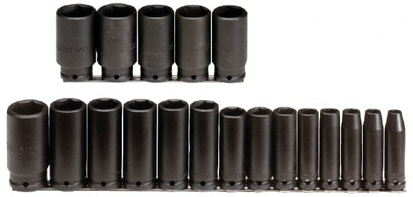 PROTO J72216 Deep Impact Socket Set: 19 Pc Image