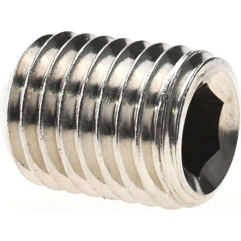 Set Screw: 3/4-10 x 1", Cup Point, Stainless Steel, Grade 18-8