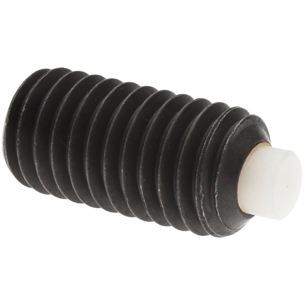 Made in USA | Value Collection Set Screw: 1/2-13, 1" Length Under Head, Soft Tip Point, Alloy Steel, Grade 8 - Hex Drive, Nylon Tip | 5-Pack