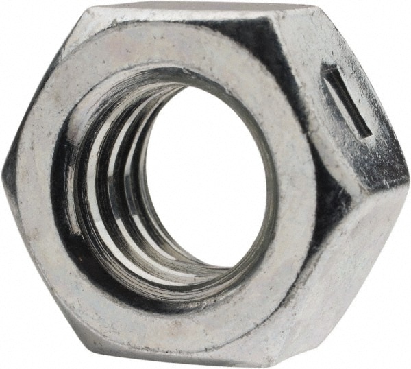 Value Collection RVLN044CZ Hex Lock Nut: Distorted Thread, 7/16-14, Grade 2 Steel, Zinc-Plated Image