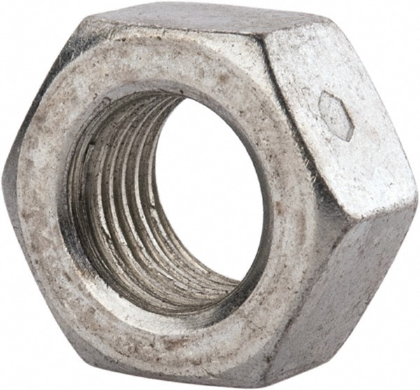 Value Collection RVLN044FZ Hex Lock Nut: Distorted Thread, 7/16-20, Grade 2 Steel, Zinc-Plated Image