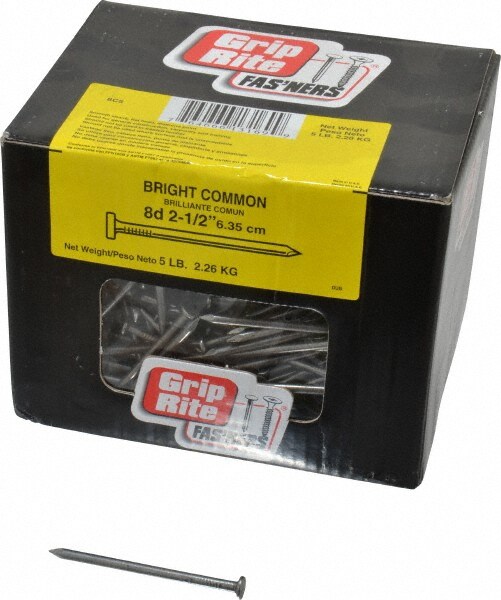 8D, 10 Gauge, 2-1/2" OAL Common Nails