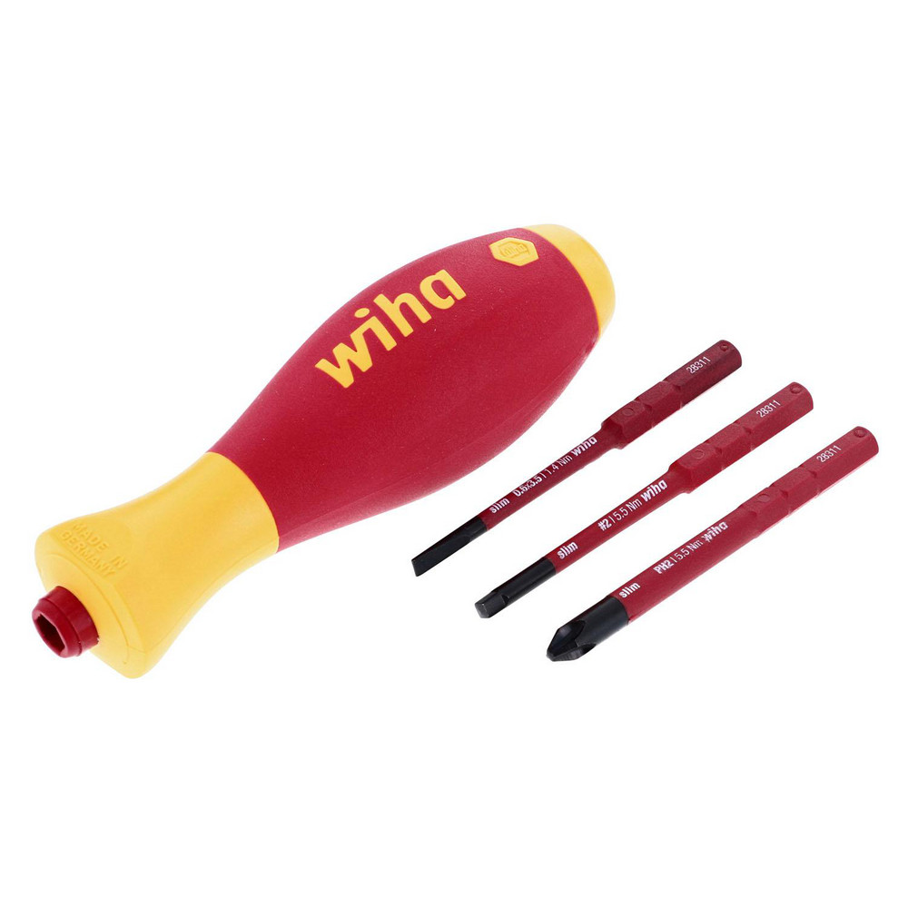 Wiha Bit Screwdrivers; Type Screwdriver, Handle; Tip Type Slotted