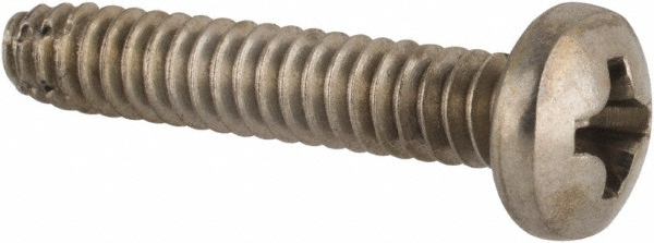 #6-32 UNC 3/4" Length Under Head #2 Phillips Thread Cutting Screw - 410 Stainless Steel, Pan Head, Type F Point