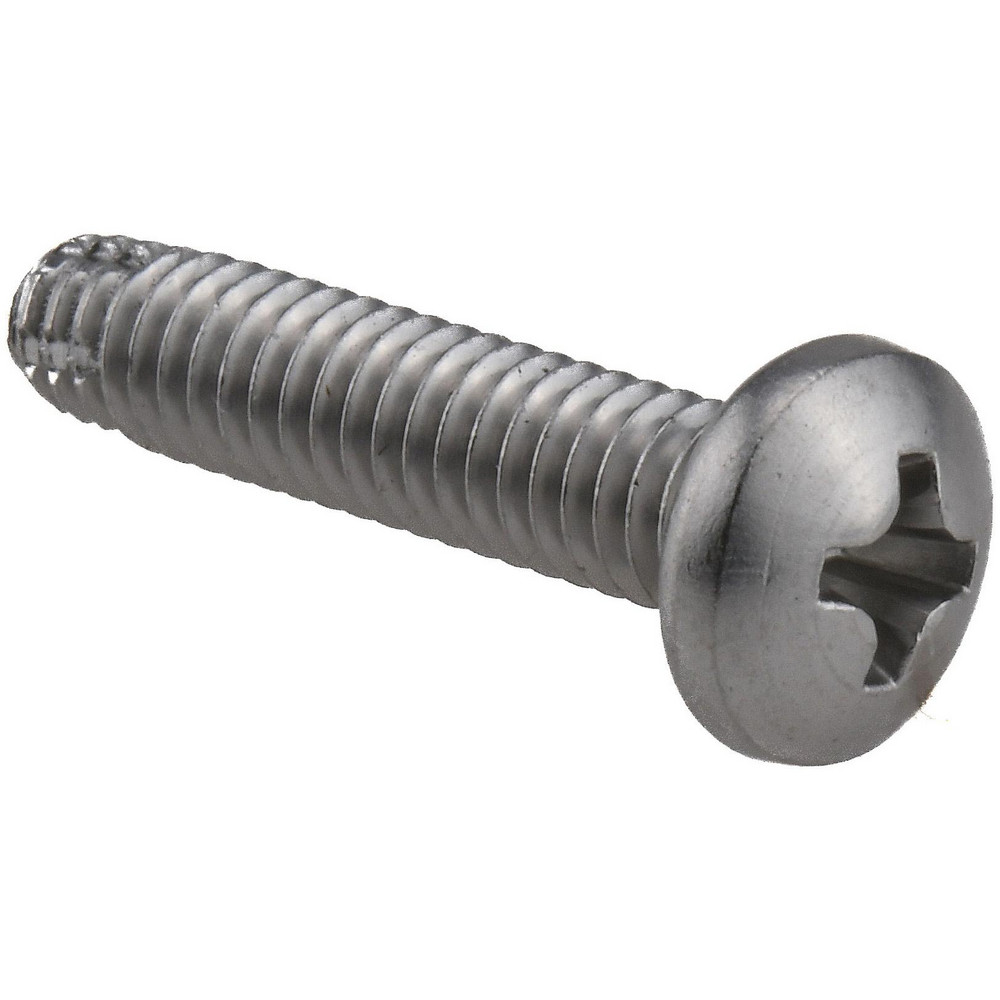 #8-32 UNC 3/4" Length Under Head #2 Phillips Thread Cutting Screw - 410 Stainless Steel, Pan Head, Type F Point