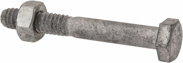 Value Collection 3GBM904C0200 Hex Head Bolt: 1/4-20, 2" Length Under Head, Steel, Grade 2 Image