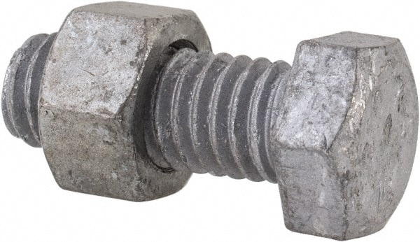 Value Collection R52001162 Hex Head Bolt: 3/8-16, 1" Length Under Head, Steel, Grade 2 Image