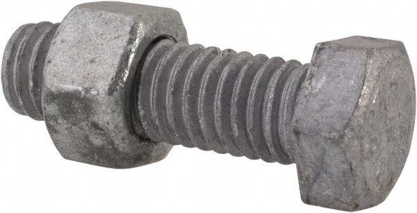 Value Collection 3GBM906C0104 Hex Head Bolt: 3/8-16, 1-1/4" Length Under Head, Steel, Grade 2 Image