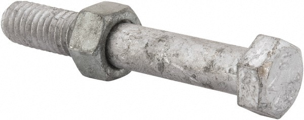 Value Collection 3GBM906C0208 Hex Head Bolt: 3/8-16, 2-1/2" Length Under Head, Steel, Grade 2 Image