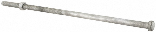 Value Collection 37192BMGNFG Hex Head Bolt: 3/8-16, 12" Length Under Head, Steel, Grade 2 Image