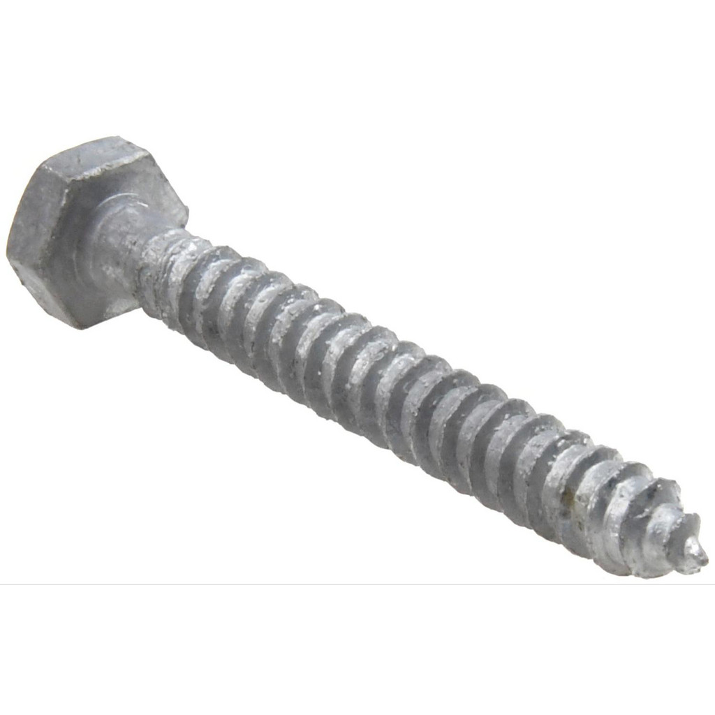 Photos - Nail / Screw / Fastener Value Collection 5/16" Screw, 2-1/2" Length Under Head, Steel, Hex Head Lag Screw - Hot Dipped Galvanized, AISI 1006, ASME B