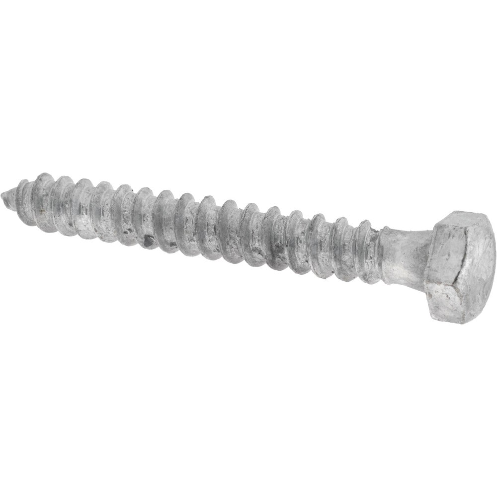 3/8" Screw, 3" Length Under Head, Steel, Hex Head Lag Screw