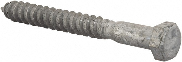 3/8" Screw, 3-1/2" Length Under Head, Steel, Hex Head Lag Screw