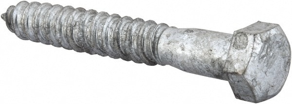 1/2" Screw, 3-1/2" Length Under Head, Steel, Hex Head Lag Screw