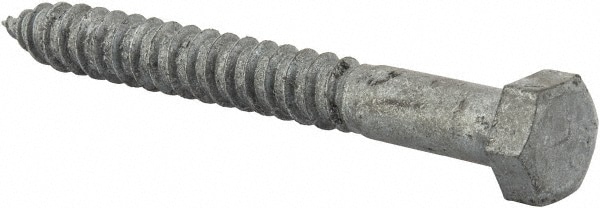 1/2" Screw, 4-1/2" Length Under Head, Steel, Hex Head Lag Screw