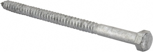 Value Collection R52001345 1/2" Screw, 8" Length Under Head, Steel, Hex Head Lag Screw Image