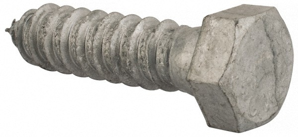 5/8" Screw, 2-1/2" Length Under Head, Steel, Hex Head Lag Screw