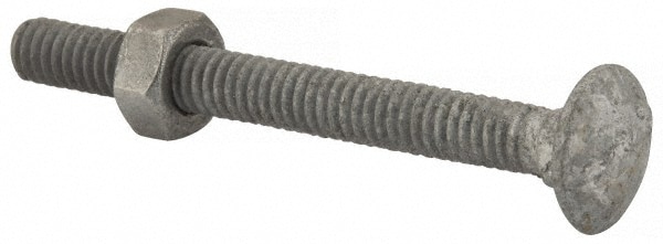 Value Collection 3GBC904C0208 Carriage Bolt: 1/4-20, 2-1/2" Length Under Head, Square Neck Image