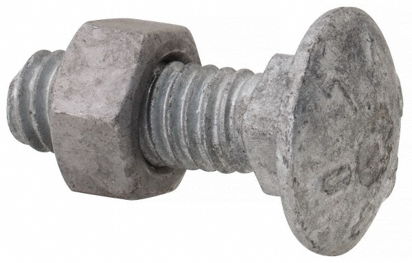 Value Collection 3GBC905C0100 Carriage Bolt: 5/16-18, 1" Length Under Head, Square Neck Image