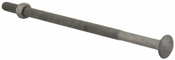 Value Collection 3GBC906C0800 Carriage Bolt: 3/8-16, 8" Length Under Head, Square Neck Image