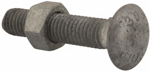 Value Collection 5040CGNFG Carriage Bolt: 1/2-13, 2-1/2" Length Under Head, Square Neck Image
