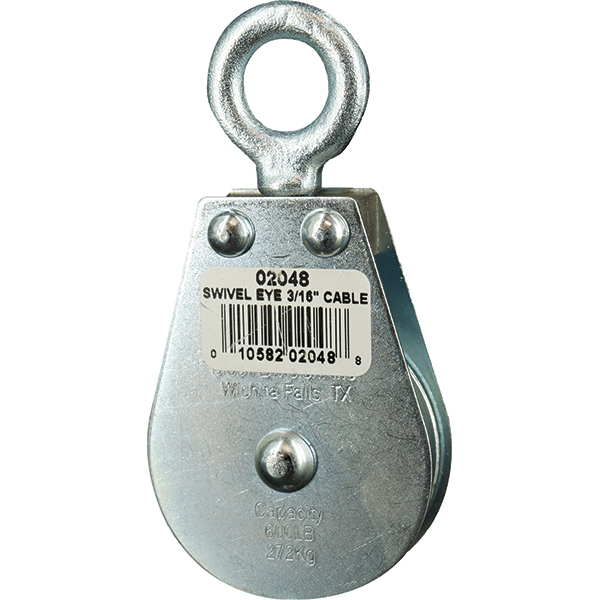 Folbe PC13-3 3" Rope Pulley Block - Marine Grade Nylon Sheave With Oilite Bushing, 400 Lb Capacity
