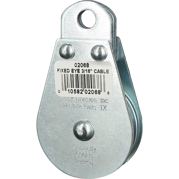 1/2 in. H.D. Galvanized Fixed Eye Rope Pulley