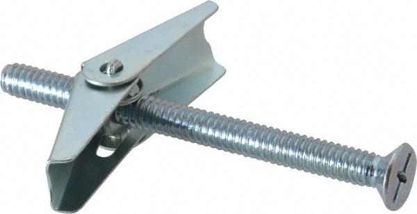 Value Collection NFC5232 1/4" Diam x 3" OAL, 1/4" Screw, Steel Toggle Bolt Drywall & Hollow Wall Anchor Image