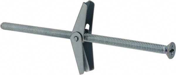 Value Collection NFC5262 1/4" Diam x 6" OAL, 1/4" Screw, Steel Toggle Bolt Drywall & Hollow Wall Anchor Image