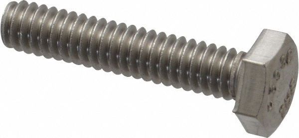Value Collection 207563 Hex Head Cap Screw: 1/4-20 x 1-1/4", Grade 18-8 Stainless Steel Image