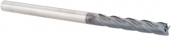 SGS 31882 Square End Mill: 1/4 Dia, 1-1/2 LOC, 1/4 Shank Dia, 4 OAL, 4 Flutes, Solid Carbide Image