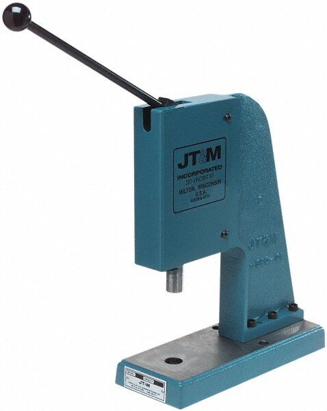Pneumatic Arbor Press: 1" Ram, 4-3/4" Throat Depth, 2 Ton Pressure, 1" Stroke, 5-15/16" Max Work Height