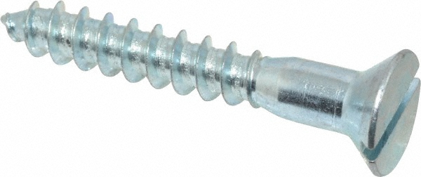 Value Collection FLWS0180200CZ #18, 2" OAL, Slotted Drive, Flat Head Wood Screw Image