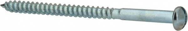 Value Collection RDWS0080250CZ #8, 2-1/2" Length Under Head, Slotted Drive, Round Head Wood Screw Image