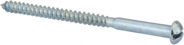 Value Collection RDWS0100300CZ #10, 3" Length Under Head, Slotted Drive, Round Head Wood Screw Image