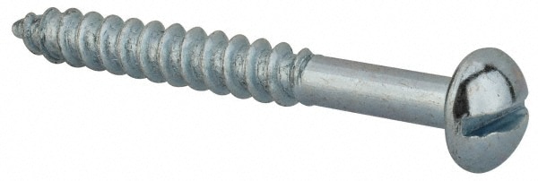 Value Collection RDWS0120200CZ #12, 2" Length Under Head, Slotted Drive, Round Head Wood Screw Image