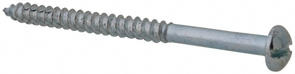 Value Collection RDWS0120300CZ #12, 3" Length Under Head, Slotted Drive, Round Head Wood Screw Image