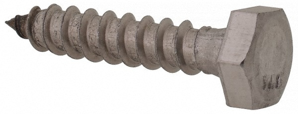 Value Collection R63234484 1/4" Screw, 1-1/4" Length Under Head, Stainless Steel, Hex Head Lag Screw Image