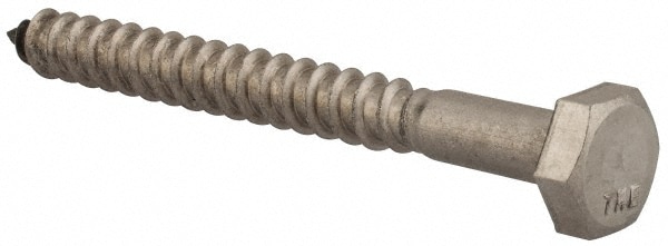 Value Collection R63234240 1/4" Screw, 2-1/2" Length Under Head, Stainless Steel, Hex Head Lag Screw Image