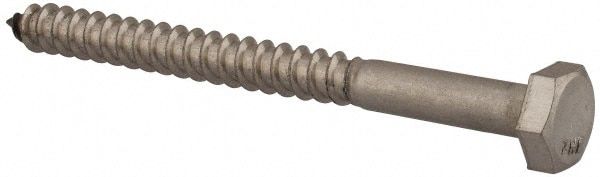 Value Collection R63234243 1/4" Screw, 3" Length Under Head, Stainless Steel, Hex Head Lag Screw Image