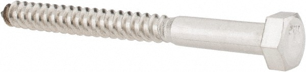 Value Collection R63234028 5/16" Screw, 3-1/2" Length Under Head, Stainless Steel, Hex Head Lag Screw Image