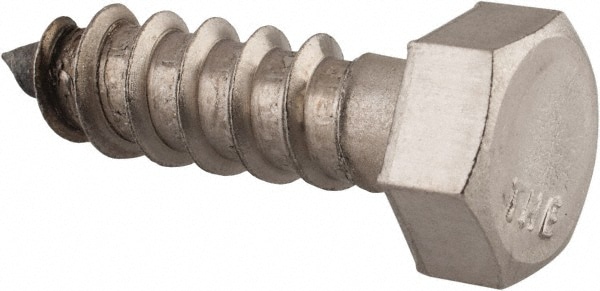 Value Collection R63234642 3/8" Screw, 1-1/4" Length Under Head, Stainless Steel, Hex Head Lag Screw Image